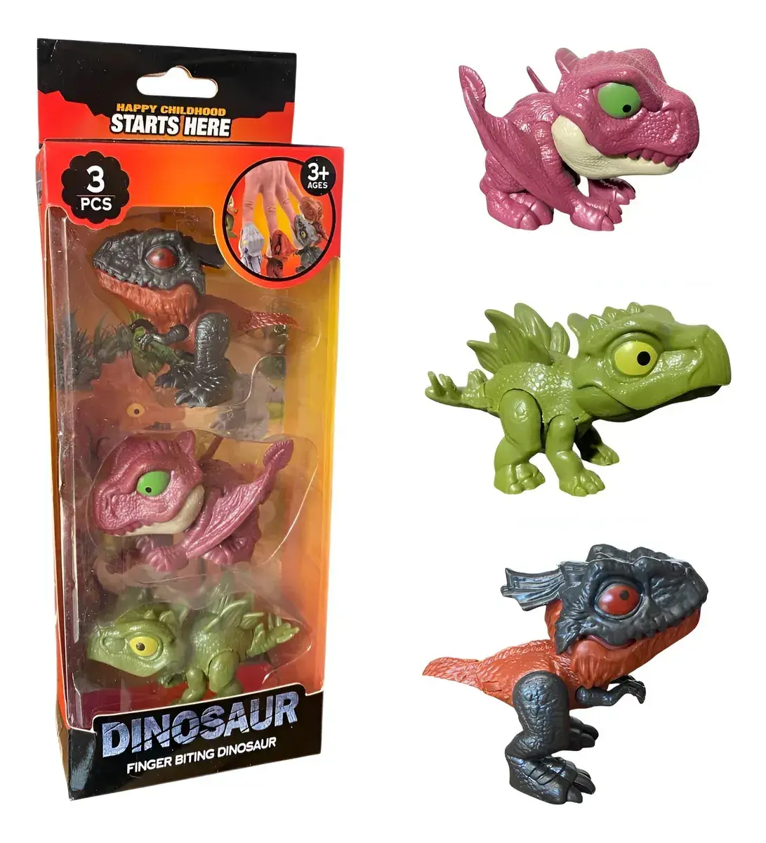 [ART2012] Dinosaurios mordelones pack x3