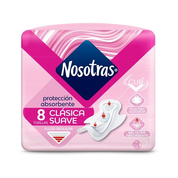 🔵TOALLAS NOSOTRAS X8UN CLASICA SUAVE