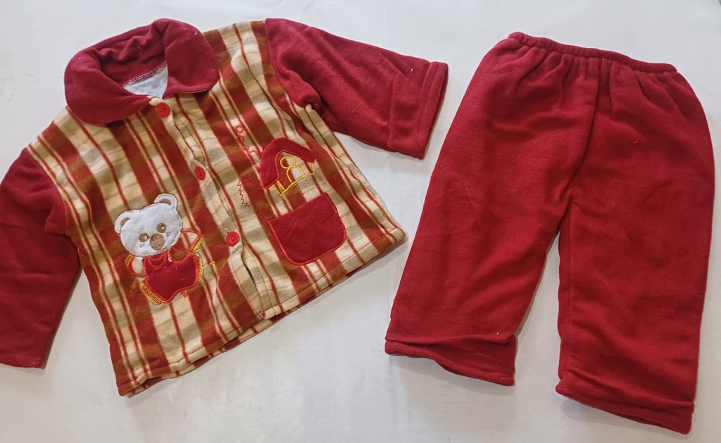 [ART2038] Conjunto para bebé campera con botones + pantalón polar