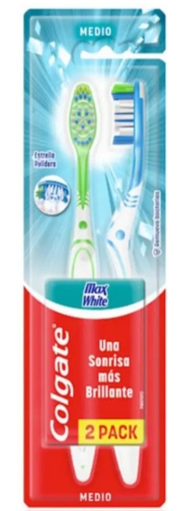 COLGATE CEP. MAX WHITE 2X1 MEDIO