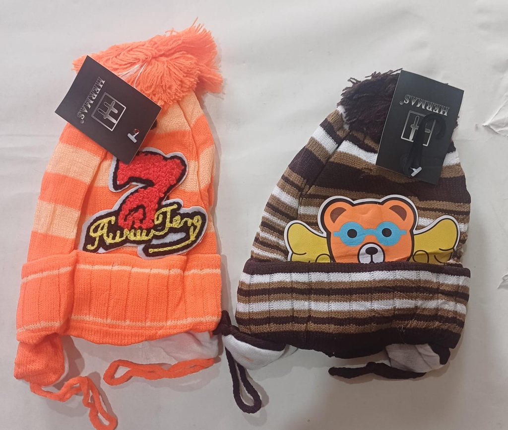 Gorro para niño rayado (OSO C/ALAS)