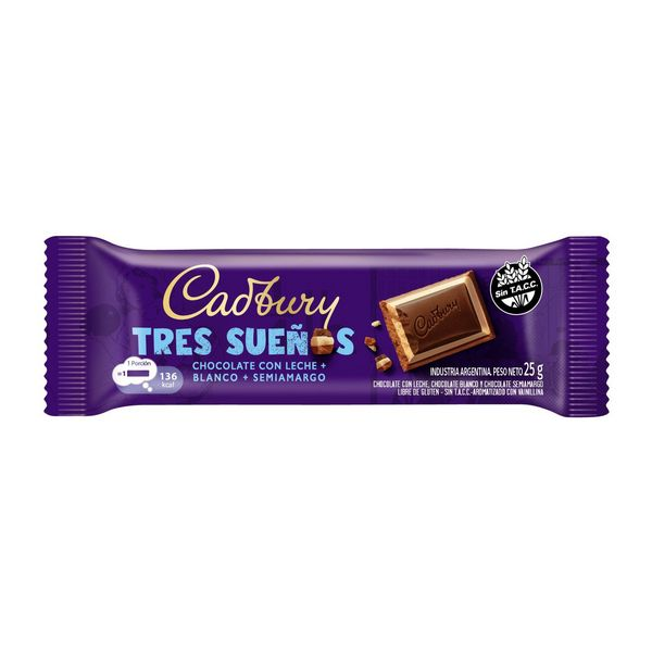 Chocolate Cadbury tres sueños 82g